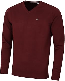 Calvin Klein Men's 2026 Golf Sweater V-Neck Durable and Comfortable