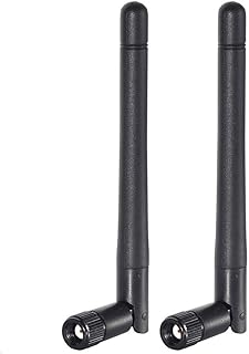 Bingfu Dual Band WiFi 2.4GHz 5GHz 5.8GHz 3dBi MIMO RP-SMA Male Bluetooth Antenna (2-Pack) for PC Computer WiFi Router Wireless Network Card USB Adapter Security IP Camera Video Surveillance Monitor
