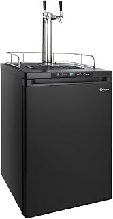 Kegco K309B-2 Double Faucet Digital Black Kegerator