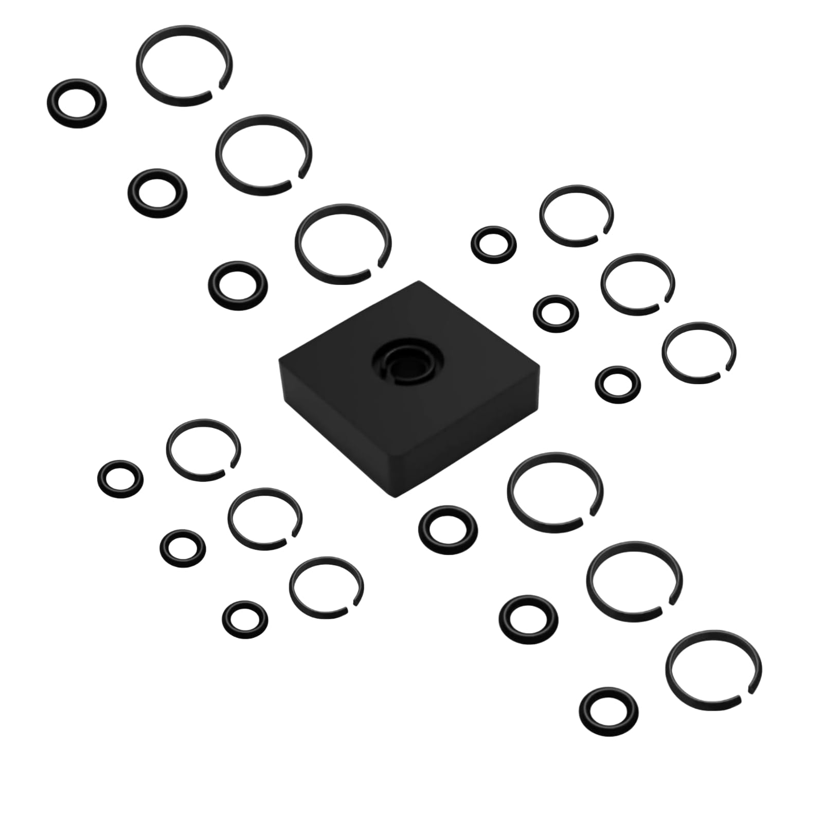 (6+6 Sets) 1/2”& 3/8" Impact Retaining Ring Clip Friction Ring with O-Ring | Fit