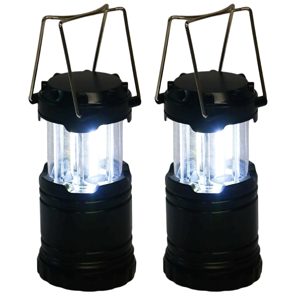 Ram® 2 x Portable Camping Lantern Battery Operated LED Camp Tent Hiking Emergenc