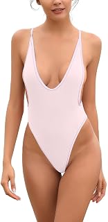 Women One Piece Swimsuit with Backless G-String