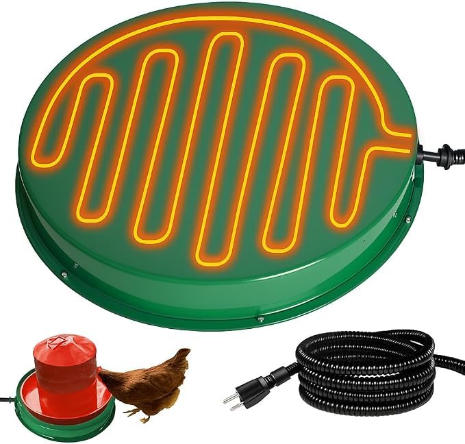 Chicken Water Heater Base, 125W Freeze Protection for Poultry Drinkers | Thermos