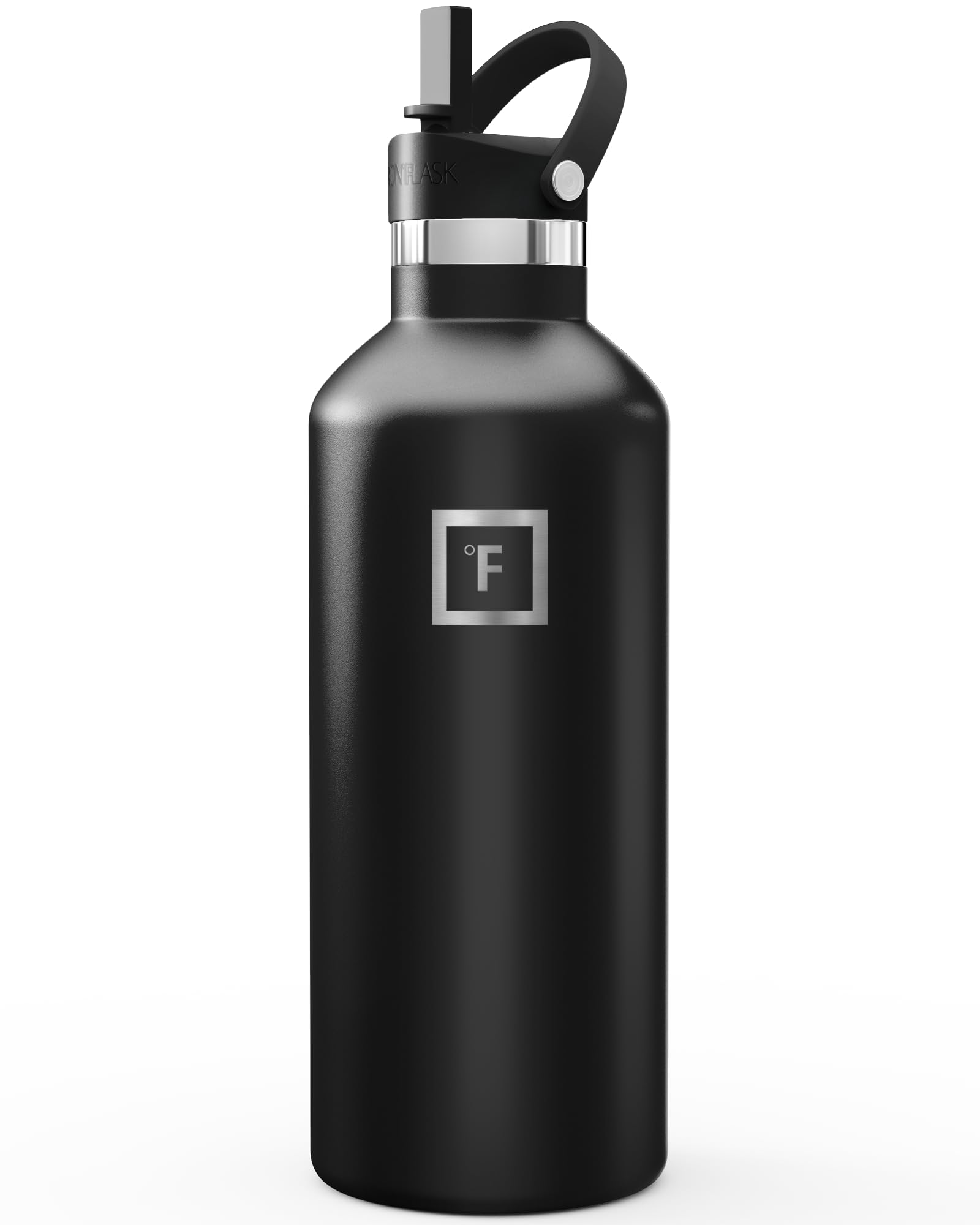 IRON °FLASK 32 oz Narrow Mouth Water Bottle with Straw | Insulated Stainless Ste