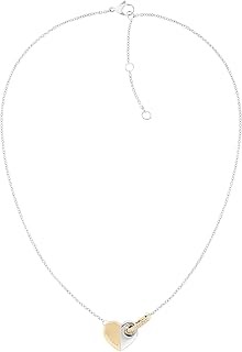 Tommy Hilfiger Jewelry Collana o Braccialetto da Donna in Acciaio Inossidabile Bicolore con un Charm a Cuore
