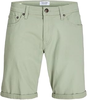 JACK & JONES Men's Denim Shorts with Coin Pockets Regular Fit Half Pants Zip Fly Summer