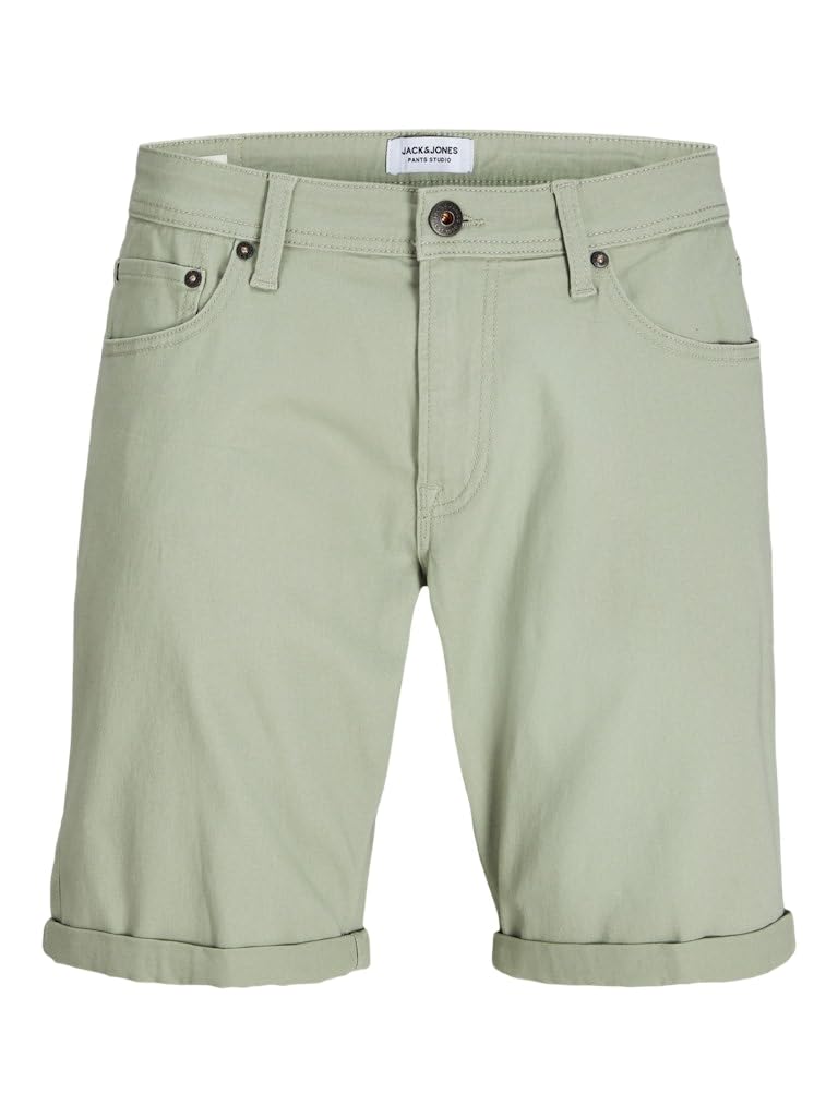 JACK & JONES Men's Denim Shorts with Coin Pockets Regular Fit Half Pants Zip Fly