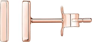 PAVOI 14K Gold Plated 925 Sterling Silver Post Earrings | Tiny Dots, Triangles, Heat, Bar, Cat Stud Earrings | Gold Stud Earrings for Women, Rose Gold Plastic, No Gems