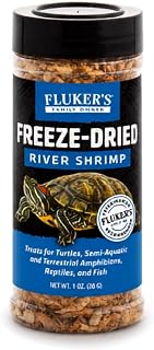Fluker's Freeze Dried River Shrimp, Nutrient-Packed, Ideal for Lizards, Reptiles, Birds, Fish, Hedgehogs, 1 Oz