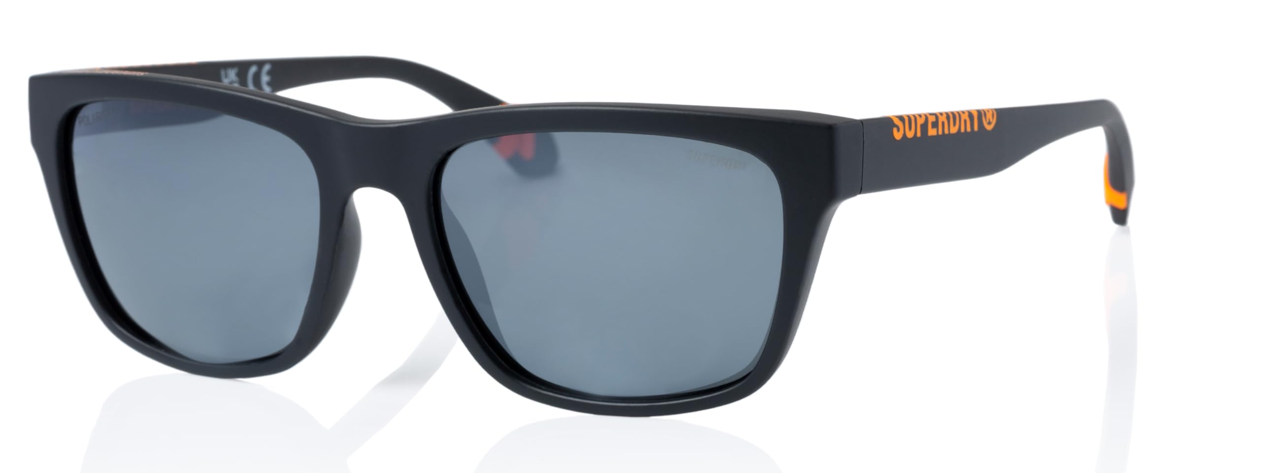 Superdry SDS 5009 Men's Sunglasses 104P Black Orange/Silver Mirror