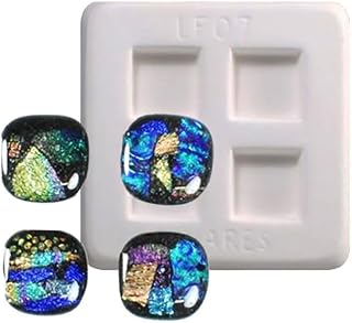 4" SQ. Deep 1" Jewelry Four Squares Mold Glass Fusing, Finish: 1" SQ.
