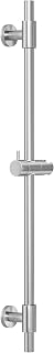 KES Shower Riser Rail Stainless Steel, Shower Slider Rail with Adjustable Shower Head Holder Wall Mounted Brushed Finish 78CM, F209S78-BS