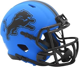Detroit Lions Alternate RAVE Revolution Speed Mini Football Helmet - New in Riddell Box