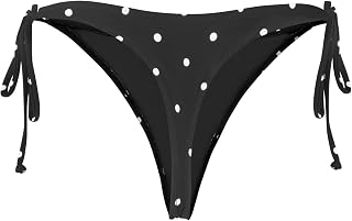 RELLECIGA, slip bikini a perizoma, da donna, A pois neri., L