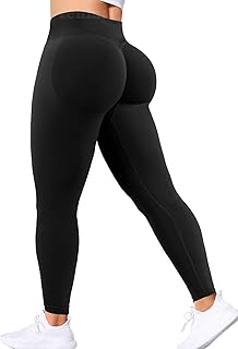 Ieumaz Scrunch Butt Lifting Leggings for Women Impact Gym Seamless Workout Leggings Mid Low Waist Tummy Control Yoga Pants