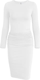 Missufe Women's Short Sleeve Ruffle Casual Summer Dress Midi Bodycon T-Shirt Dress, gray