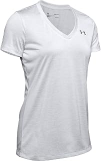Under Armour Women's Tech Short Sleeve V - Twist Ladies T Shirt Made of 4-Way Stretch Fabric, Ultra-Light & Breathable Running Apparel