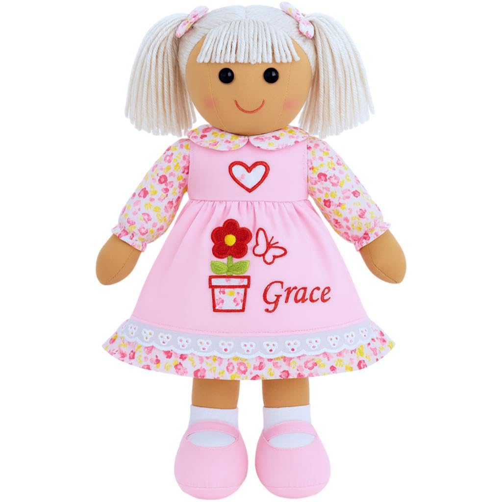 Personalised Rag Doll - 40 cm First Baby Doll Soft Toy - Personalised Gifts for 