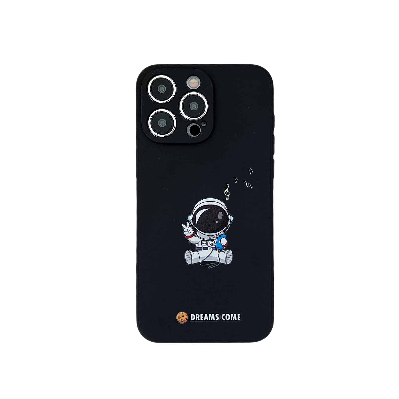 Yonds Queen for iPhone 15 Pro Cute Case, Cool Cartoon Astronaut Space Planet Moo