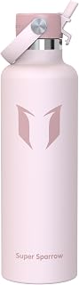 Sparrow Insulated Water Bottle 500ml/750ml/1L/1.2L Metal Drinks Bottle | Stainless Steel, Vacuum, Thermal, Cold, Flask, Leakproof, FlipFlow Lid, BPA-Free, Dishwasher Safe, School, Sport, Gym, Office