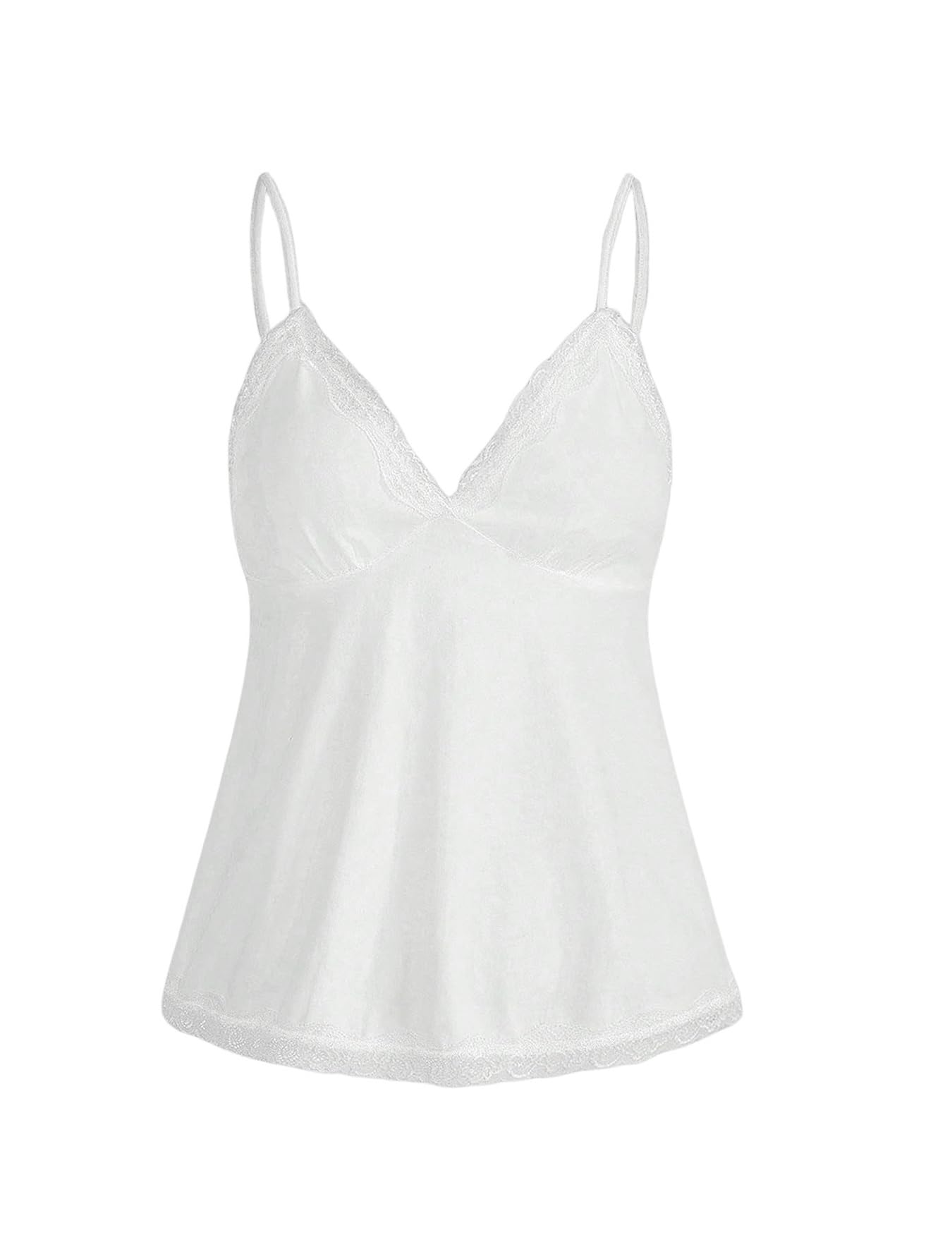 SHENHE Women's V Neck Spaghetti Strap Tank Top Lace Camisole Flowy Summer Tops B