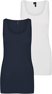 Vero Moda Vmmaxi My Soft Women's Long Tank Top, Pack of 2