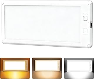RV Lights Interior,3 Color Rv LED Super Bright Fixture,12V Ceiling Dome Light with ON/Off Dimmable Switch Energy Saving for Camper/Car/Trailer/Boat (Warm+Natural +Cold Light)