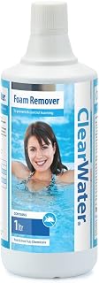 Clearwater Foam Remover Anti-Foam Hot Tub, Spa & Pool Treatment 1L | Quick Foam Control, Oils, Deodorants, Shampoo Residue, Clear Water, Easy Dosage Guide