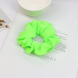 Hair Rope Women's Hair Accessories Elastic Neon Color Scrunchie Headwear (Green)