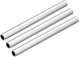 6063 Aluminum Round Tube, 8mm Outer Diameter, 6mm Inner Diameter, 100mm Length, for Industrial DIY Projects, 3pcs