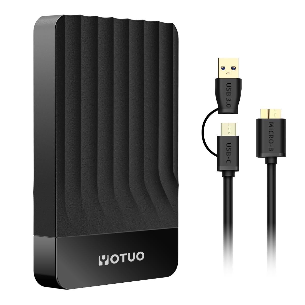 YOTUO 500GB External Hard Drive, Portable Storage Expansion HDD, USB 3.0 & USB-C