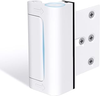 1 Pack Door Reinforcement Lock, Home Security Door Lock, Child Proof, White | Door Safety Lock for Front Door, Toddler Proof Door Latch for Entry Door Security, Includes 8 Screws