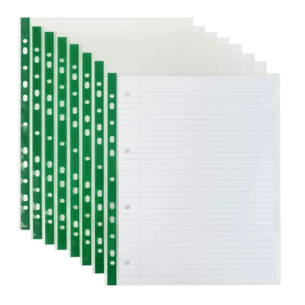 100 Quality A4 Punched Pockets 50micorn Strong Punched Pockets Filing Glass Crys