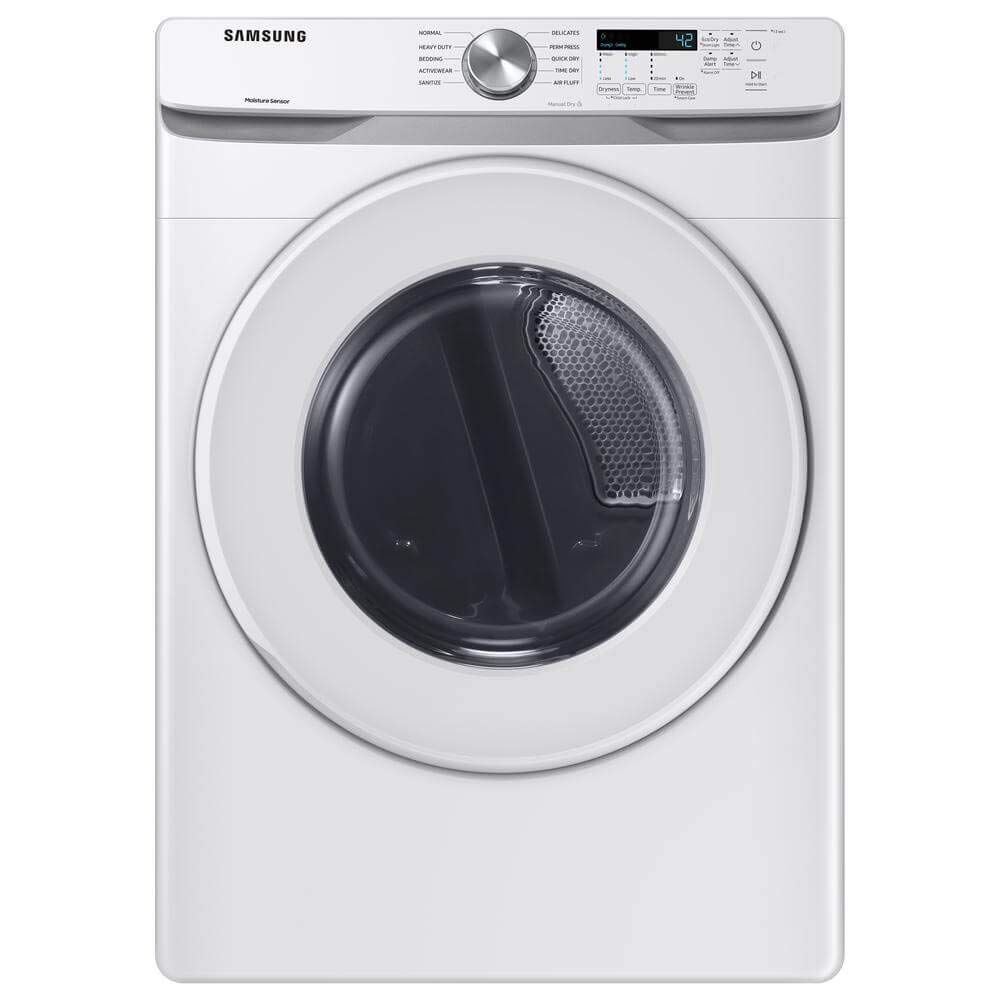 Samsung 7.5 cu. ft. Front Load Electric Dryer with Sensor Dry, White, DVE45T6000