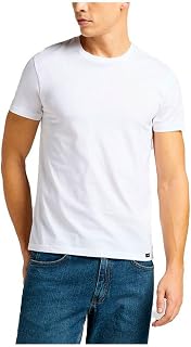 Lee - Men's T-Shirt - Slim Fit - Twin Pack Crew - White
