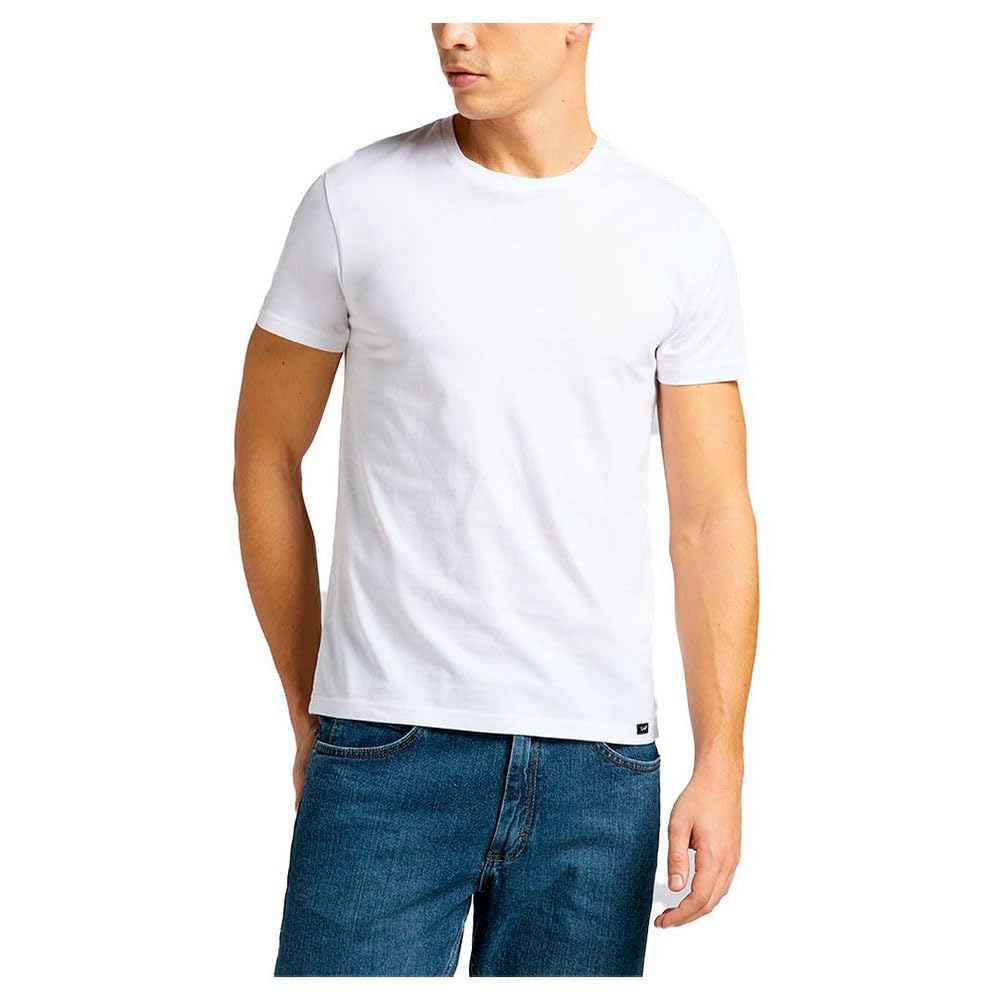 Lee - Men's T-Shirt - Slim Fit - Twin Pack Crew - White