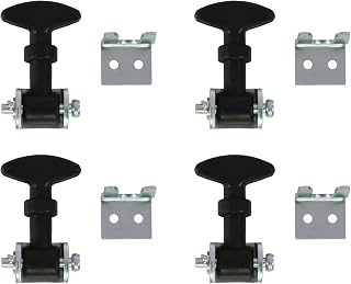 Buyers Products WJ2024 2-1/2 Inch Mini Easy Grip Rubber Hood Catch with Bracket, Heavy Duty Weather Resistant Hold Down Latch 4 Pack for Vehicle Compartments