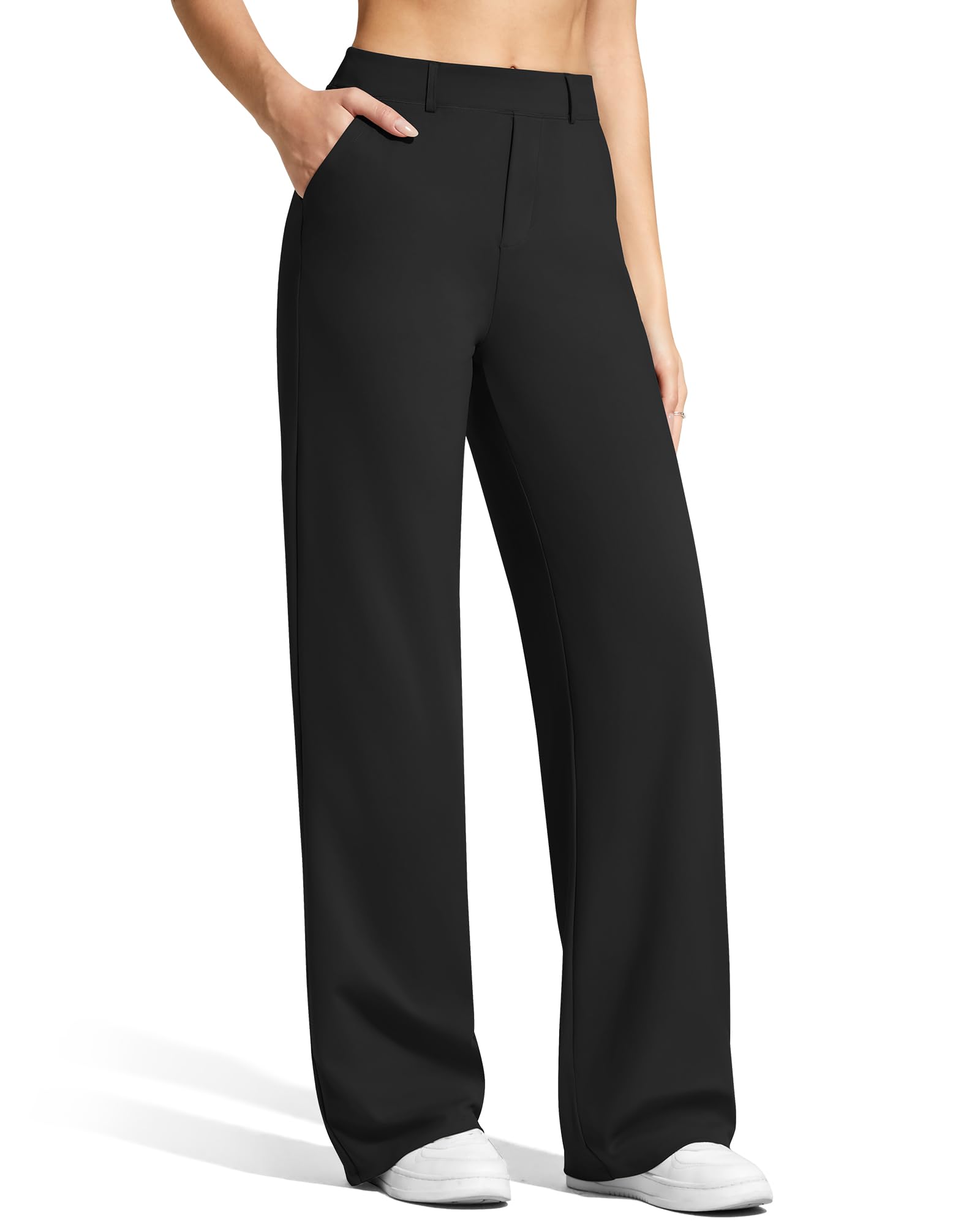 G4Free EverGoing Women's Wide Leg Trousers with Pockets and Loops