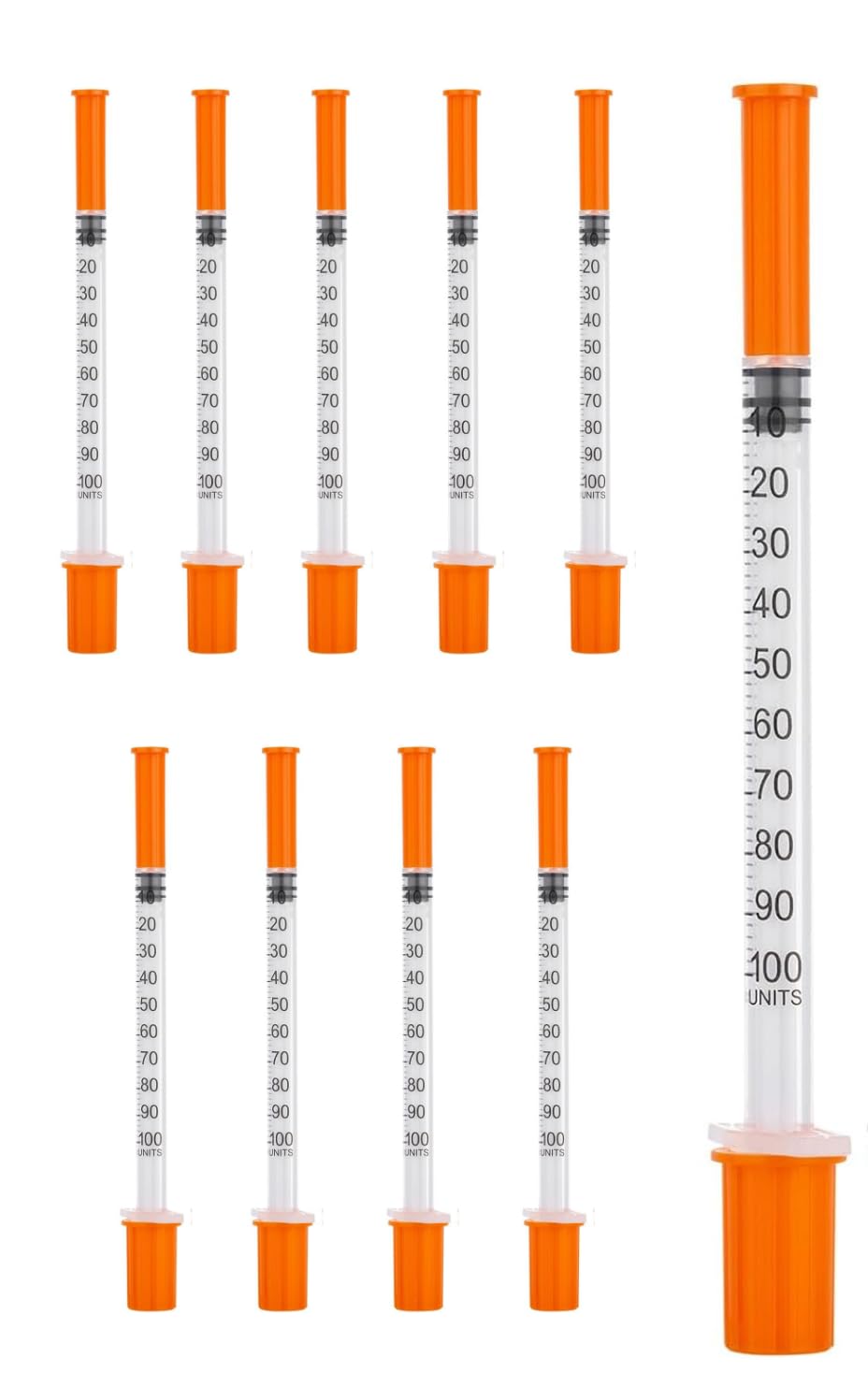 30 Pack RecPhysical 1ml 30G 8mm Individually Packed, Multi-Purpose Measuring Too