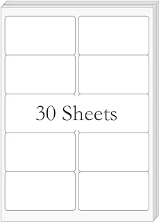 BESTIKER 2" x 4" (300 Labels) Shipping Mailing Labels Printable White | Sticker Label for Laser Inkjet Printer, Permanent Adhesive Mailing Address Labels for Packages Envelopes (30 Sheets)
