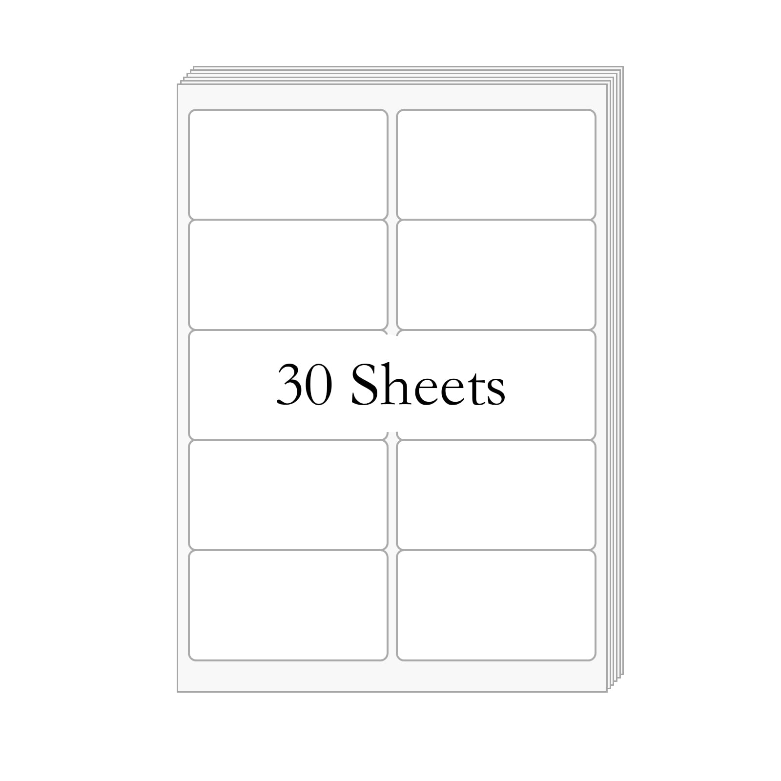 BESTIKER 2" x 4" (300 Labels) Shipping Mailing Labels Printable White | Sticker 