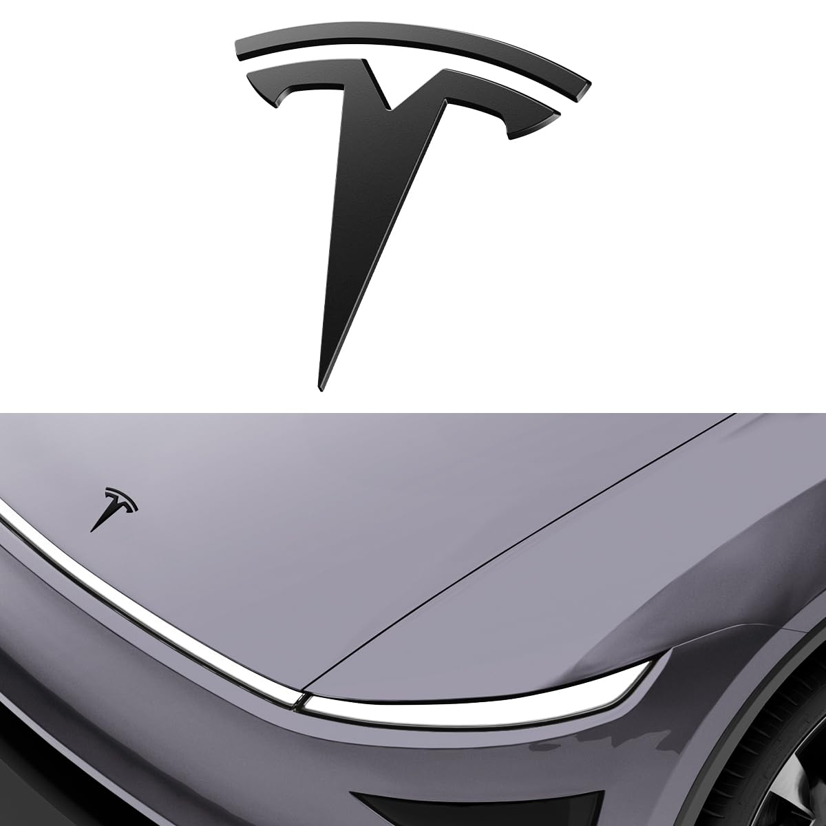 Spigen Front Emblem Hood Ornament for Tesla Model Y Juniper &amp; Model Y L | On
