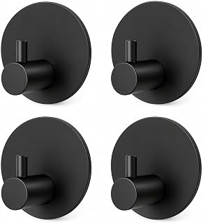 Self Adhesive Hooks 4 Pack Extra Sticky for Bathroom Kicthen Door Hanging