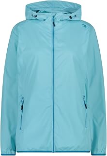CMP Giacca Pioggia Da Donna Con Cappuccio Fisso CMP Knit Tech mélange fleece jacket with hood, Boy, Flash Orange-Antracite, 104 Donna