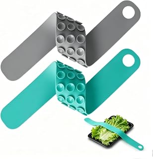 RIGHTWELL Thaw Belt, 2 Pack Silicone Sink Thawing Fixator Belt for Frozen Meat and Vegetable, Grey and Green