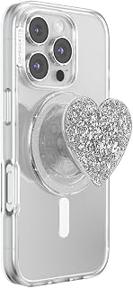 PopSockets Phone Grip for MagSafe with Kickstand,Magnetic Stand,Replaceable Top,Secure Grip for MagSafe Cases for iPhone and Tablets,Heart Confetti