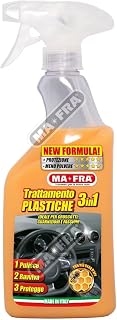 Ma-Fra 3-in-1 Plastic Treatment, Cleans, Revives and Protects Car Interior | and car, ideal for dashboards and seals, creates anti-UV barrier, slows down dust formation, 500 ml format
