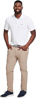 vineyard vines Men's Edgartown Short Sleeve Pique Polo, White Cap, XX-Large