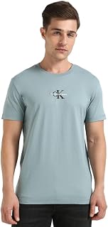 Calvin Klein Camiseta de Manga Corta Hombre Monologo Cuello Redondo