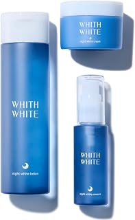 WHITH WHITE 3 STEP LUXURIOUS NIGHT CARE, Facial Lotion, Cream, Quasi-Drug, Aging Care, 7.8 fl oz (200 ml), 1.7 fl oz (50 ml) 1.8 oz (50 g)